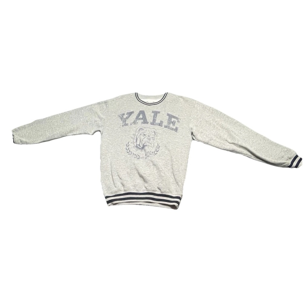 Yale University Sweatshirt Mens Size XS Gray Bulldog Crewneck Retro Official Ivy